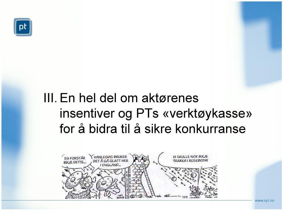 PTs «verktøykasse» for å