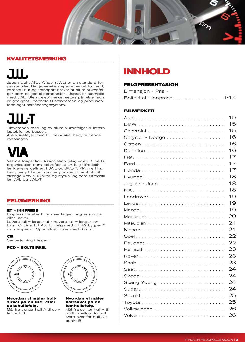 Dimensjon - Pris - Boltsirkel - Innpress Audi PDF Gratis nedlasting