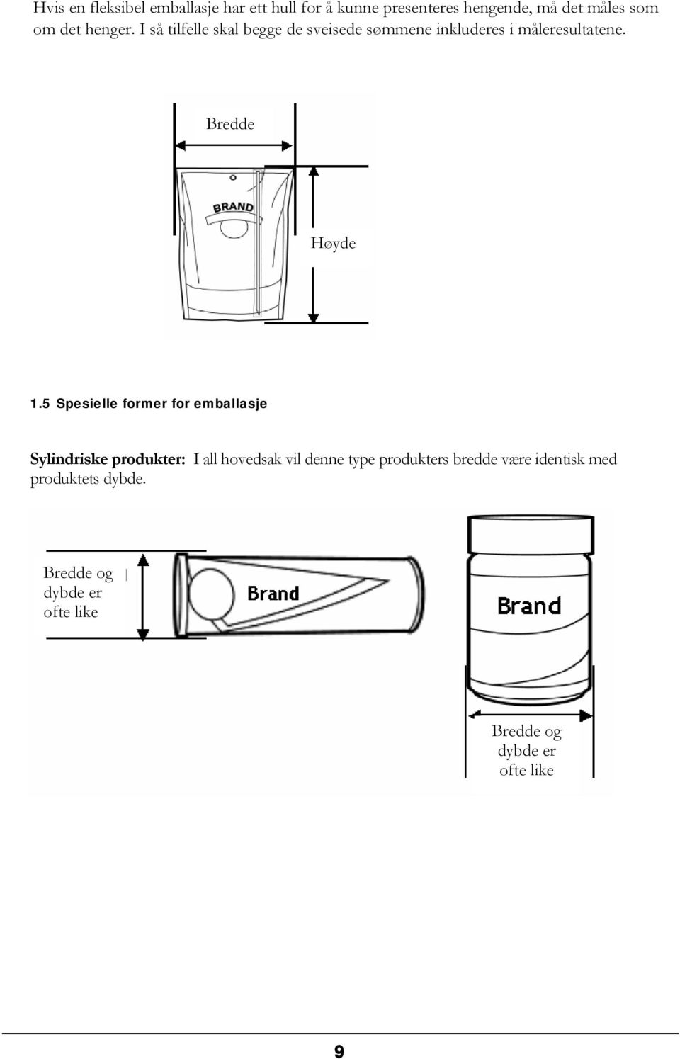 5 Spesielle former for emballasje Sylindriske produkter: I all hovedsak vil denne type