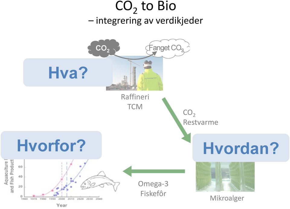 CO 2 Fanget CO 2 O 2 Raffineri TCM