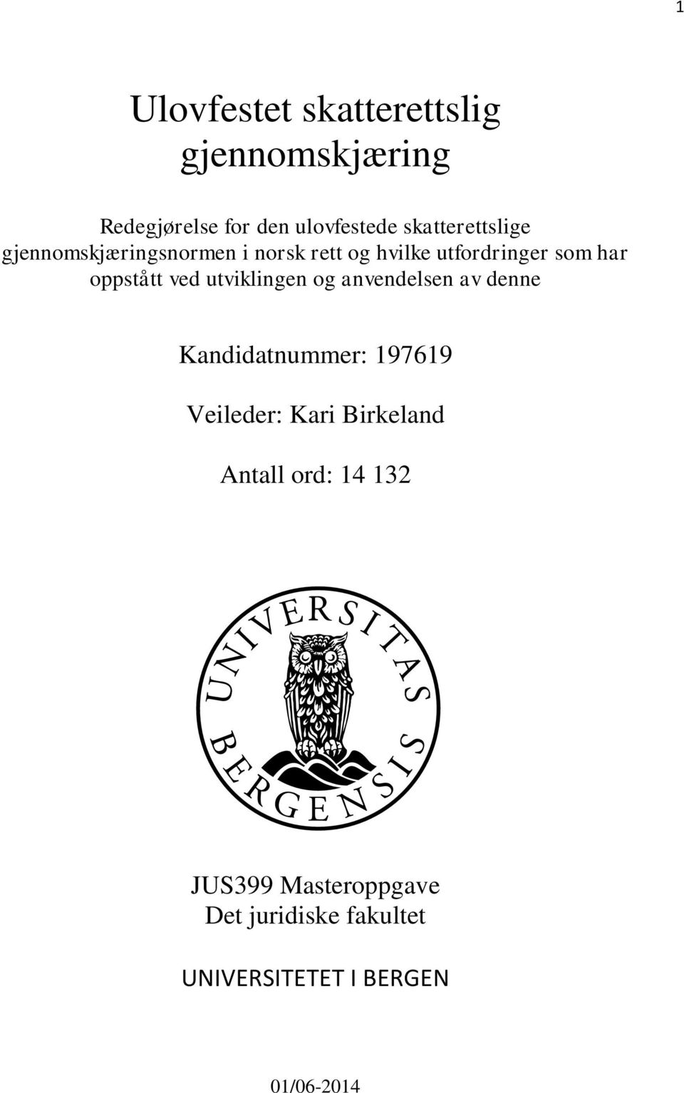 oppstått ved utviklingen og anvendelsen av denne Kandidatnummer: 197619 Veileder: Kari