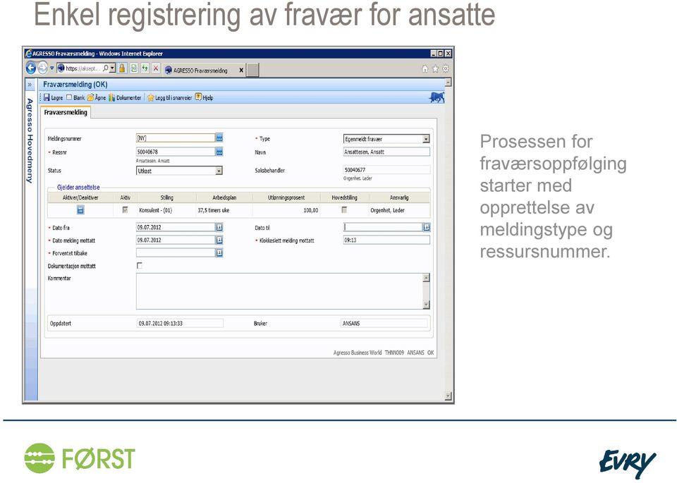 fraværsoppfølging starter med