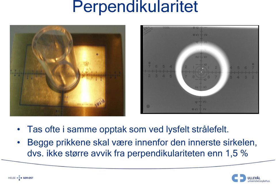 Begge prikkene skal være innenfor den