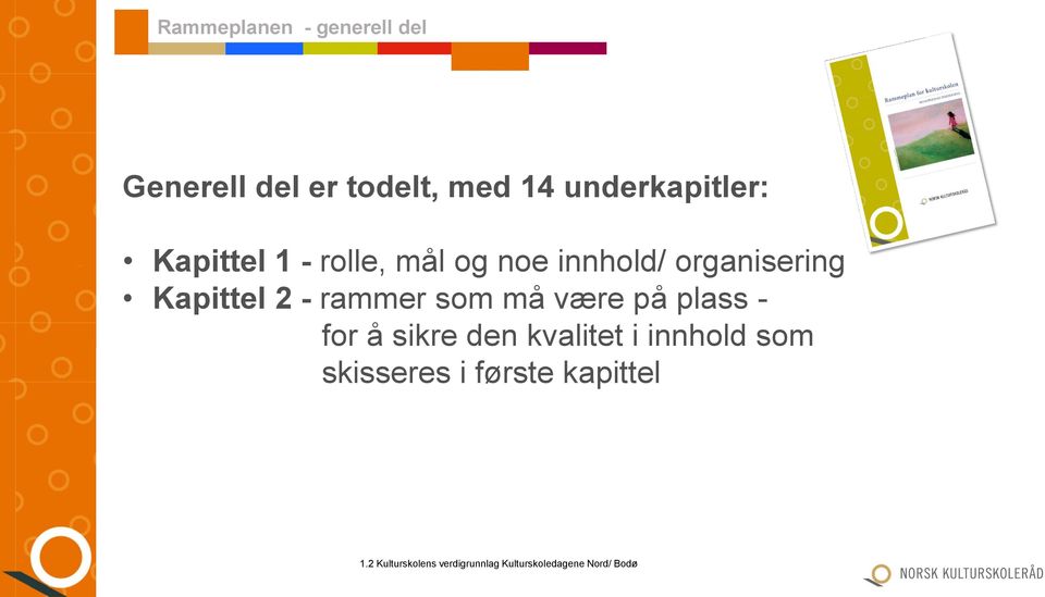 organisering Kapittel 2 - rammer som må være på plass -