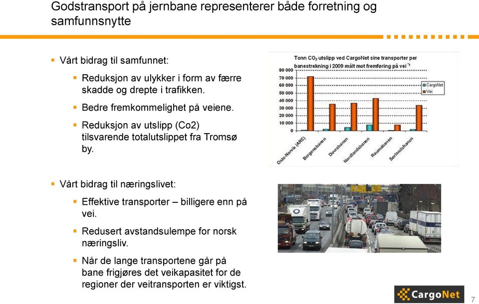 Reduksjon av utslipp (Co2) tilsvarende totalutslippet fra Tromsø by.