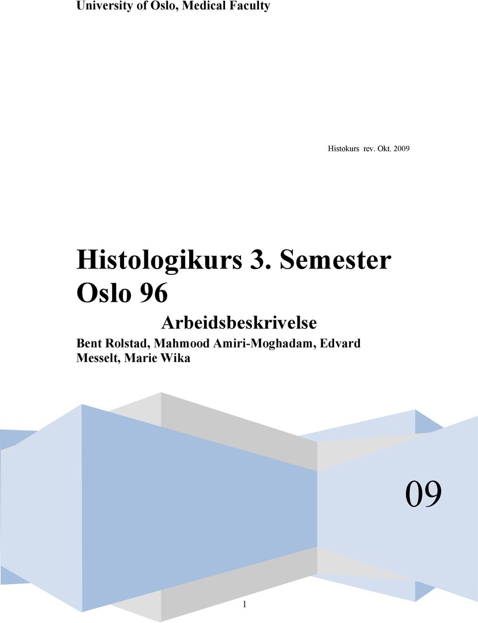 Semester Oslo 96 Arbeidsbeskrivelse Bent