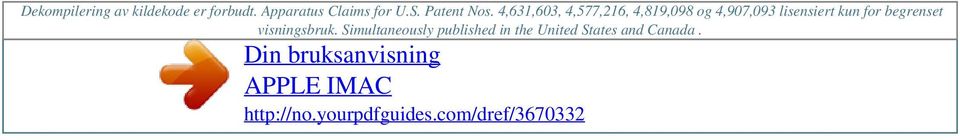 Apparatus Claims for U.S. Patent Nos.