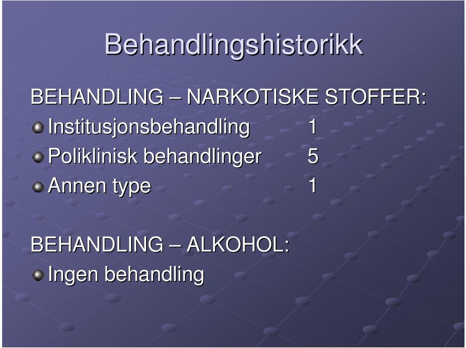 Institusjonsbehandling 1 Poliklinisk