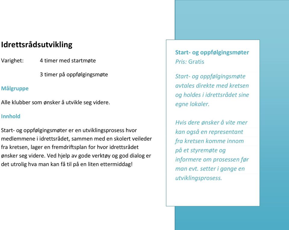 ønsker seg videre. Ved hjelp av gode verktøy og god dialog er det utrolig hva man kan få til på en liten ettermiddag!