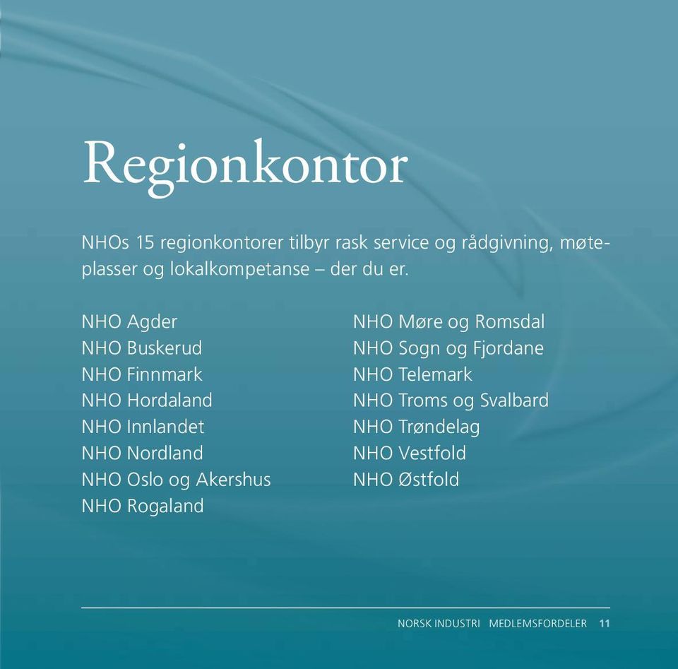 NHO Agder NHO Buskerud NHO Finnmark NHO Hordaland NHO Innlandet NHO Nordland NHO Oslo og