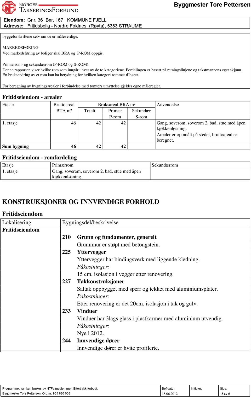 En bruksendring av et rom kan ha betydning for hvilken kategori rommet tilhører. For beregning av bygningsarealer i forbindelse med tomters utnyttelse gjelder egne måleregler.