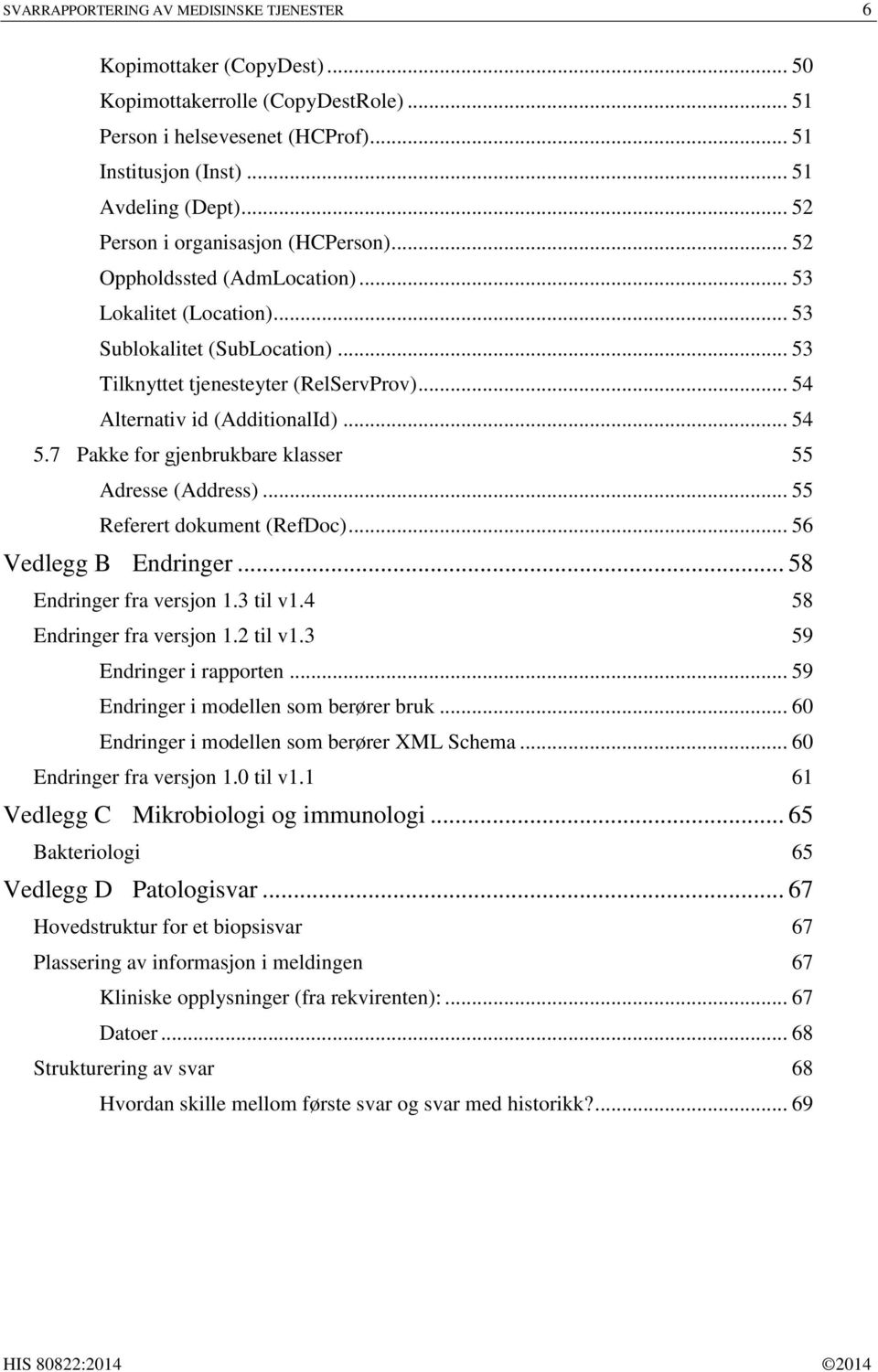 .. 54 Alternativ id (AdditionalId)... 54 5.7 Pakke for gjenbrukbare klasser 55 Adresse (Address)... 55 Referert dokument (RefDoc)... 56 Vedlegg B Endringer... 58 Endringer fra versjon 1.3 til v1.