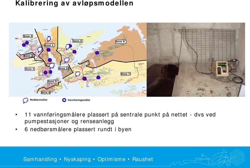 punkt på nettet - dvs ved pumpestasjoner