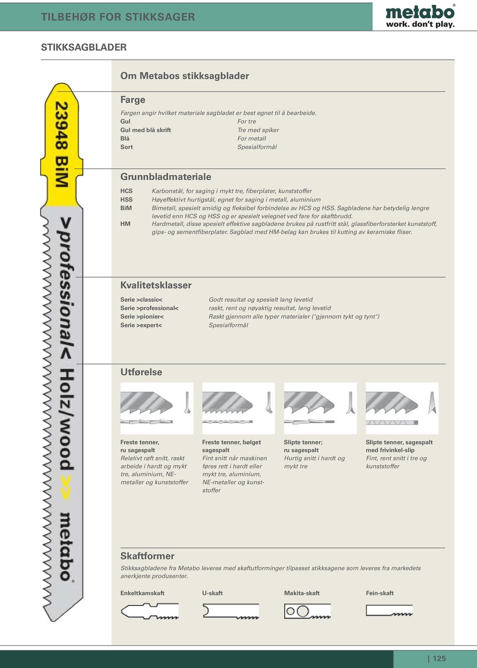 egnet for saging i metall, aluminium Bimetall, spesielt smidig og fleksibel forbindelse av HCS og HSS.