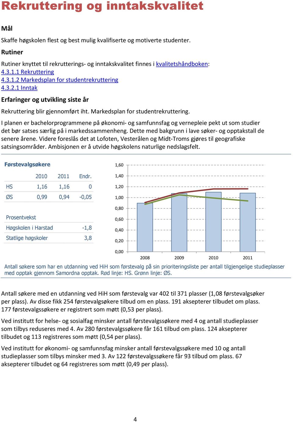 Markedsplan for studentrekruttering. I planen er bachelorprogrammene på økonomi og samfunnsfag og vernepleie pekt ut som studier det bør satses særlig på i markedssammenheng.