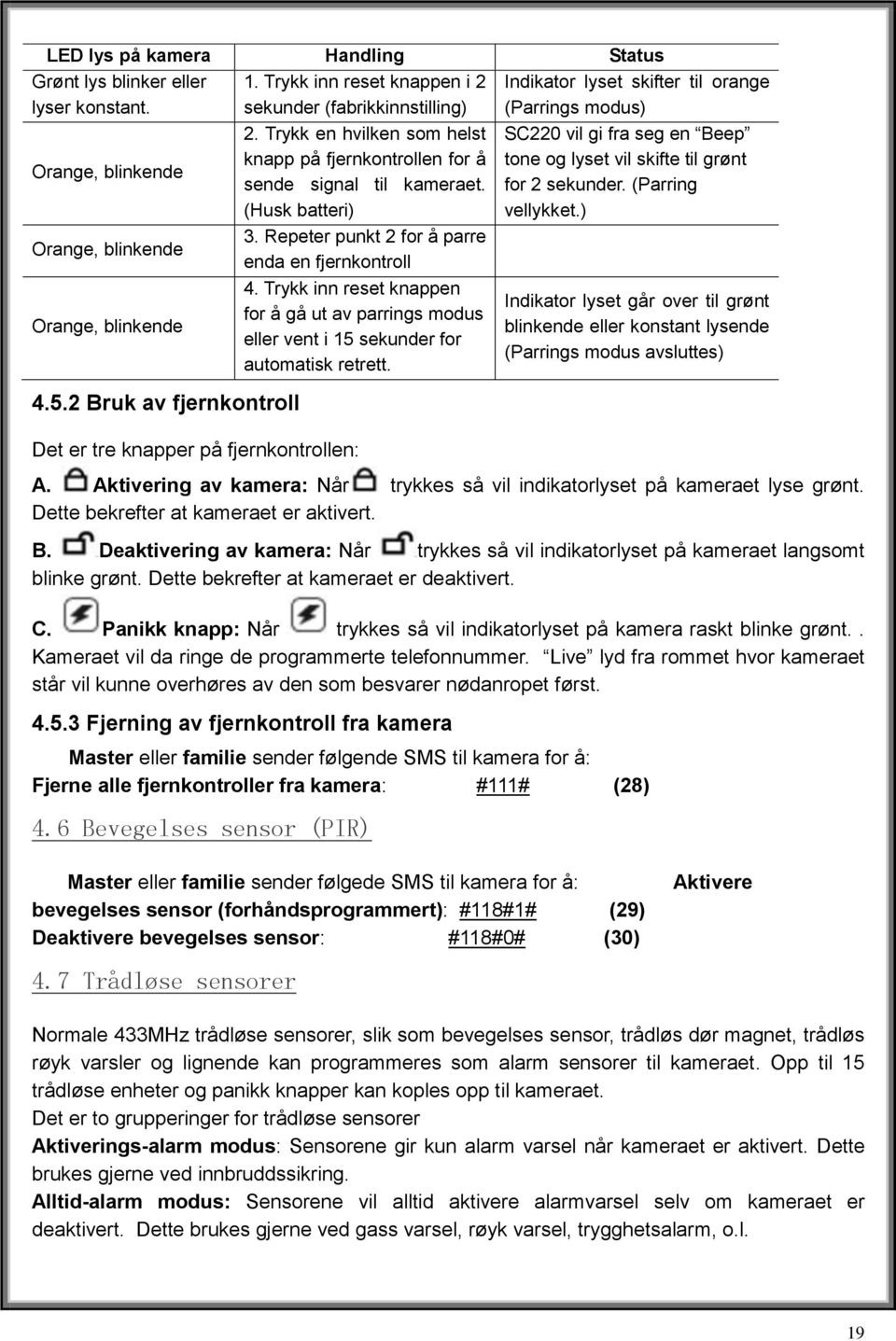 Repeter punkt 2 for å parre enda en fjernkontroll 4. Trykk inn reset knappen for å gå ut av parrings modus eller vent i 15 sekunder for automatisk retrett.