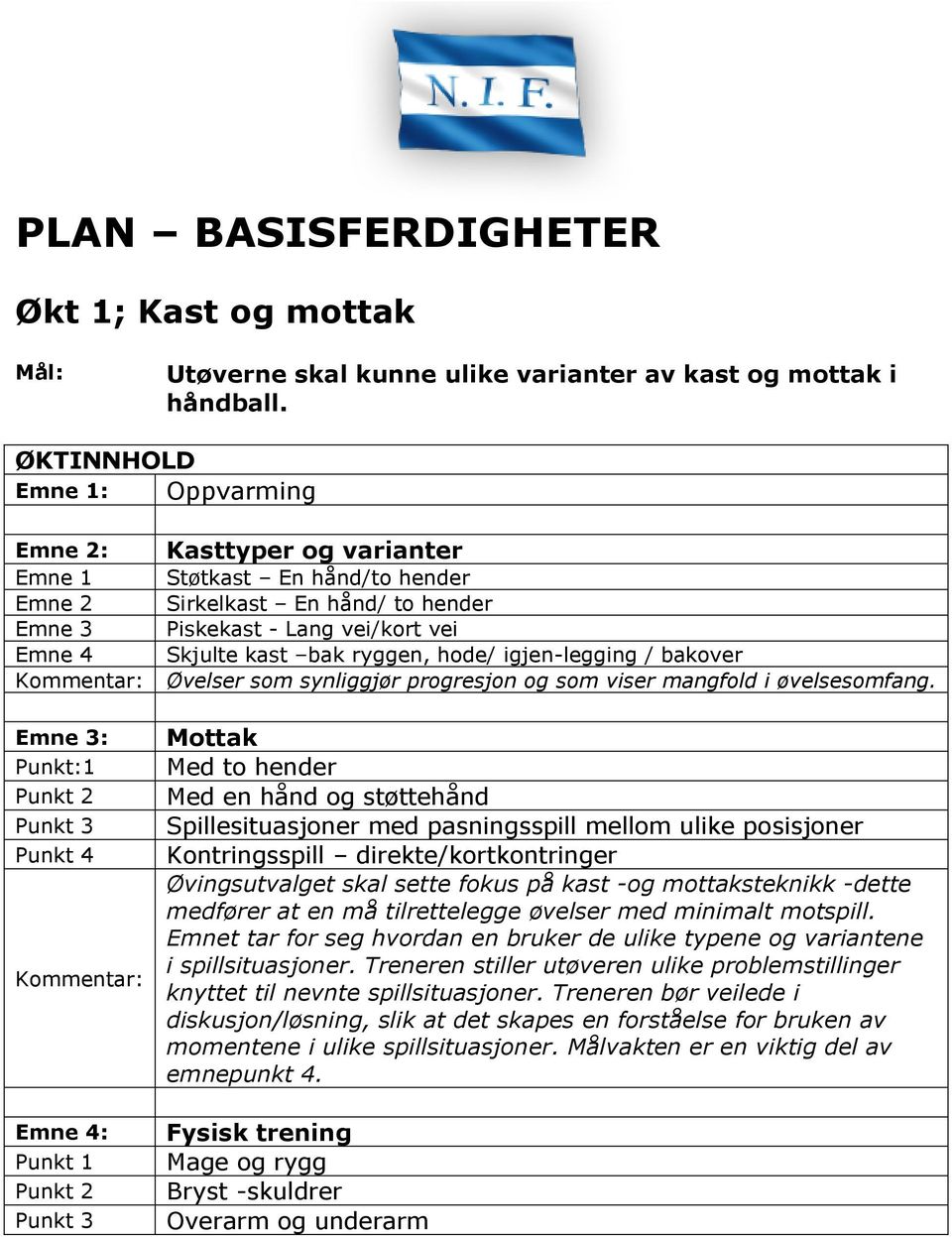 bakover Øvelser som synliggjør progresjon og som viser mangfold i øvelsesomfang.