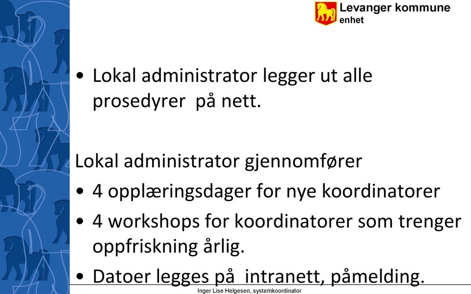 koordinatorer 4 workshops for koordinatorer som trenger