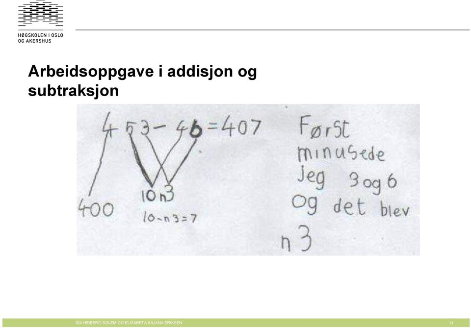 subtraksjon IDA