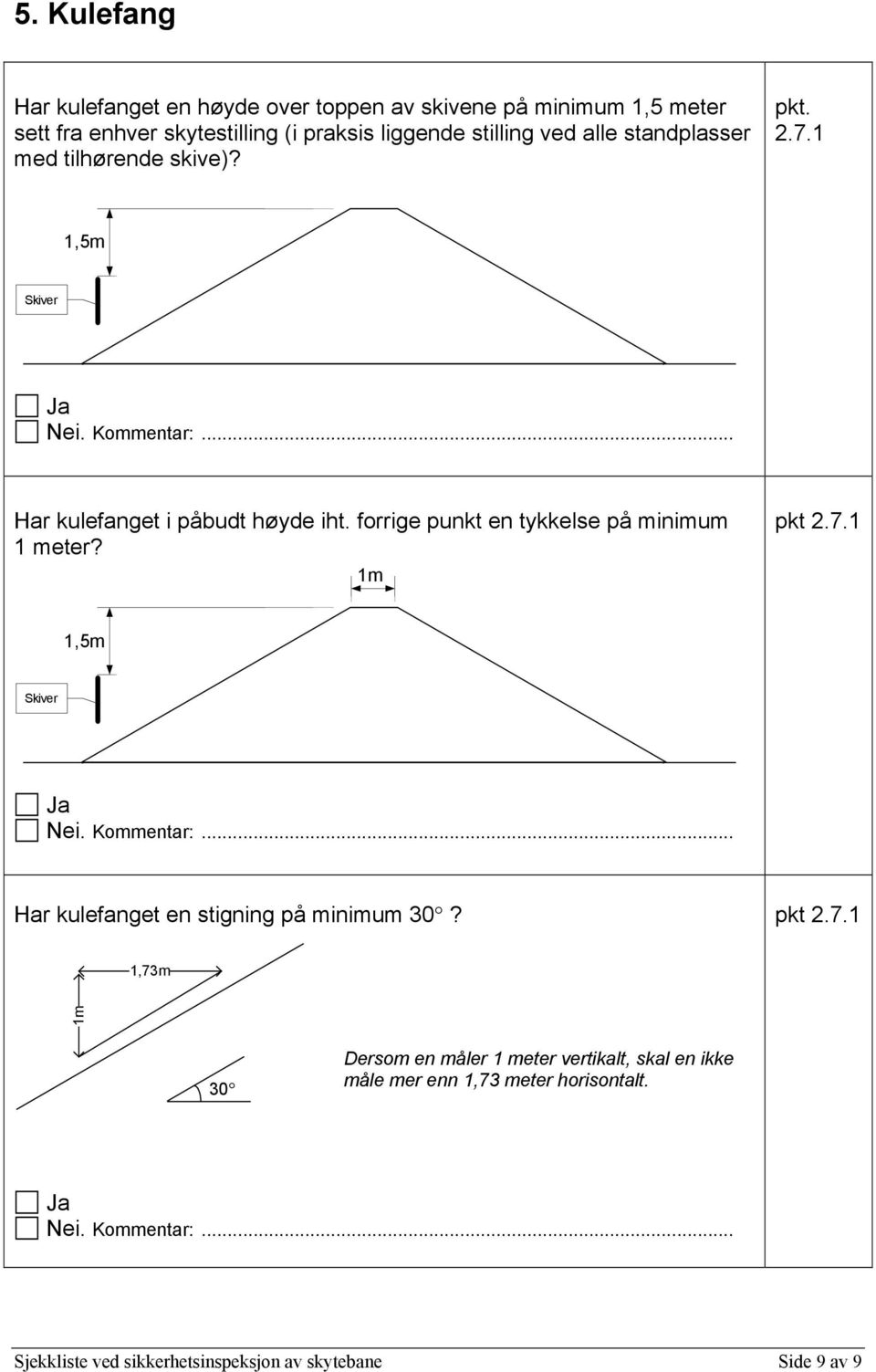 forrige punkt en tykkelse på minimum 1 meter? 1m pkt 2.7.