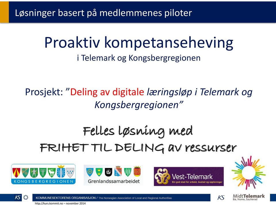 Prosjekt: Deling av digitale læringsløp i Telemark og