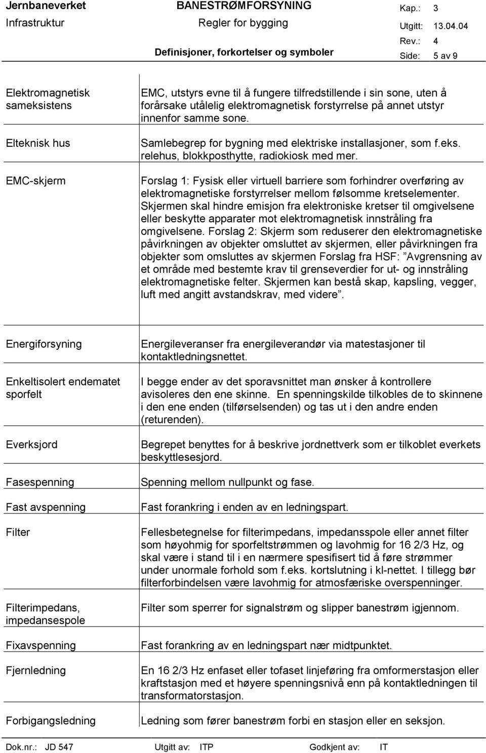 Forslag 1: Fysisk eller virtuell barriere som forhindrer overføring av elektromagnetiske forstyrrelser mellom følsomme kretselementer.