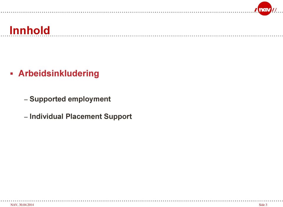 Supported employment