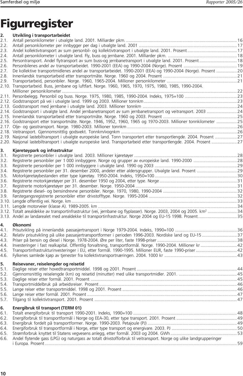 ... 18 2.5. Persontransport. Andel flytransport av sum buss-og jernbanetransport i utvalgte land. 21. Prosent... 18 2.6. Personbilenes andel av transportarbeidet. 199-21 (EEA) og 199-24 (Norge).