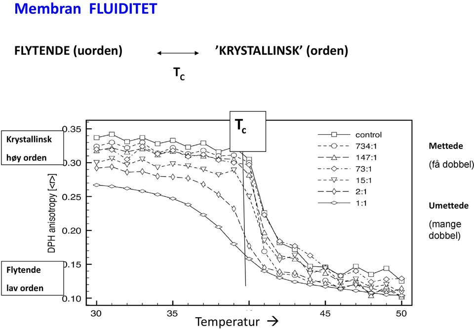 høy orden T c Mettede (få dobbel)