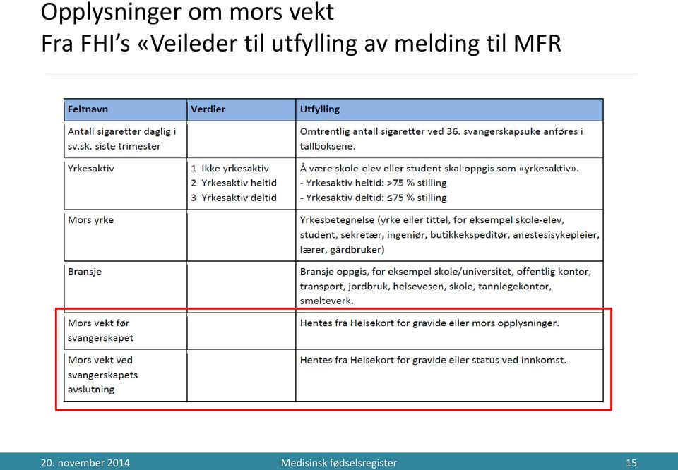 av melding til MFR 2.