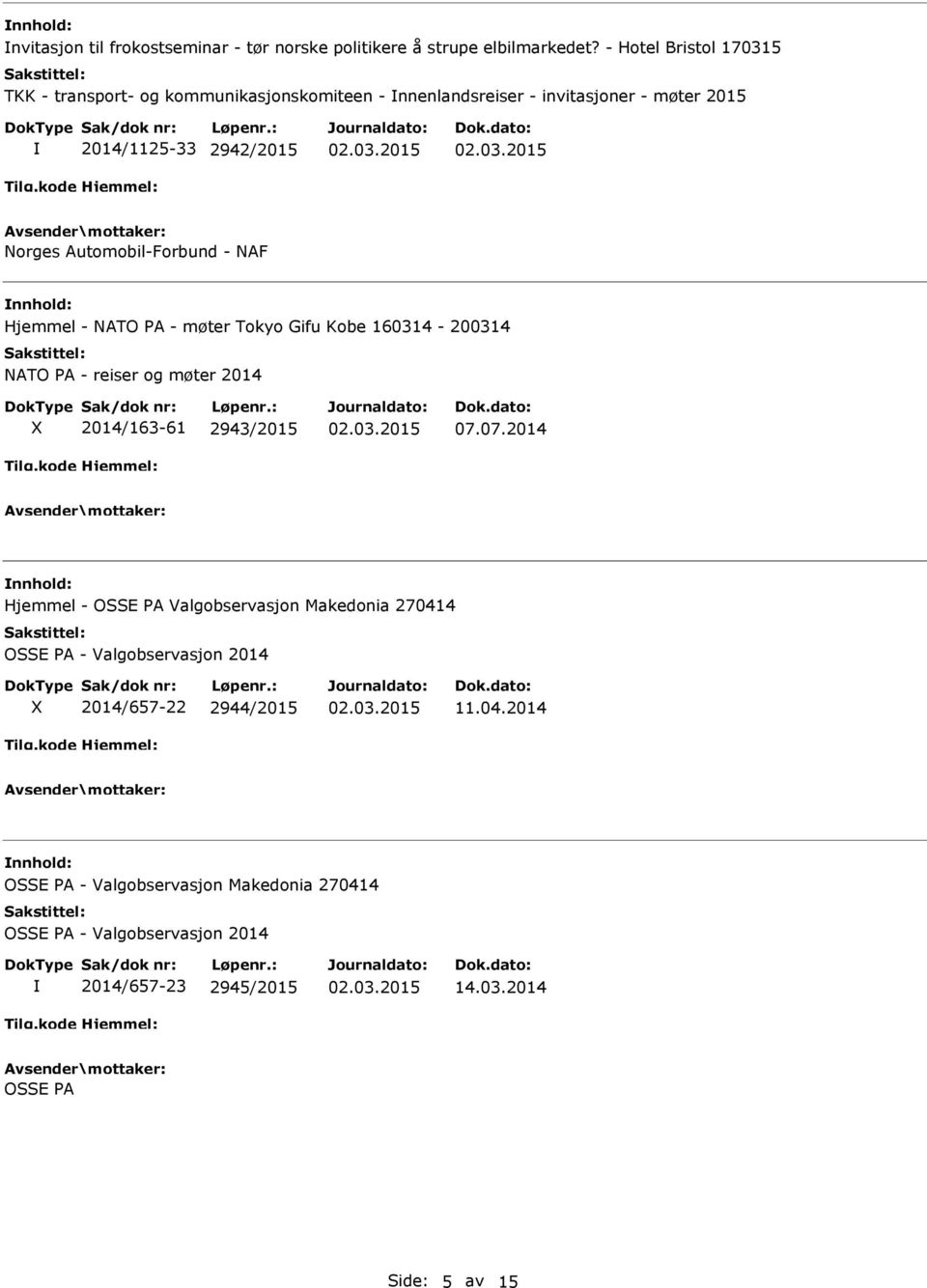 Automobil-Forbund - NAF Hjemmel - NATO PA - møter Tokyo Gifu Kobe 160314-200314 NATO PA - reiser og møter 2014 2014/163-61 2943/2015 07.