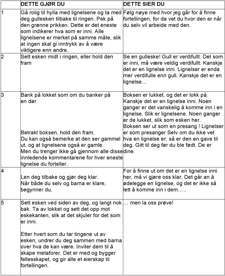 4 Betrakt boksen, hold den fram. Du kan også bemerke at den ser gammel ut, og at lignelsene også er gamle.