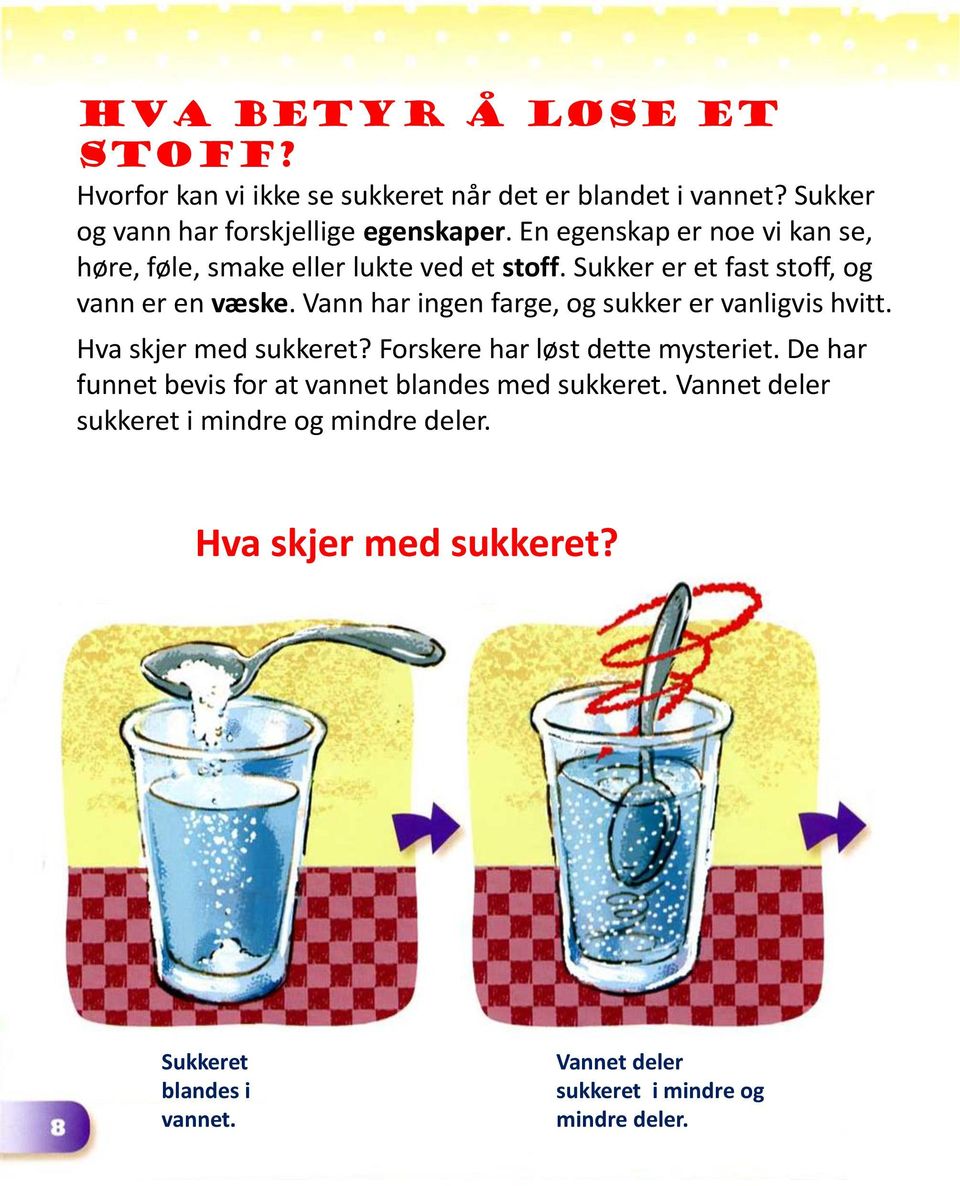 Vann har ingen farge, og sukker er vanligvis hvitt. Hva skjer med sukkeret? Forskere har løst dette mysteriet.