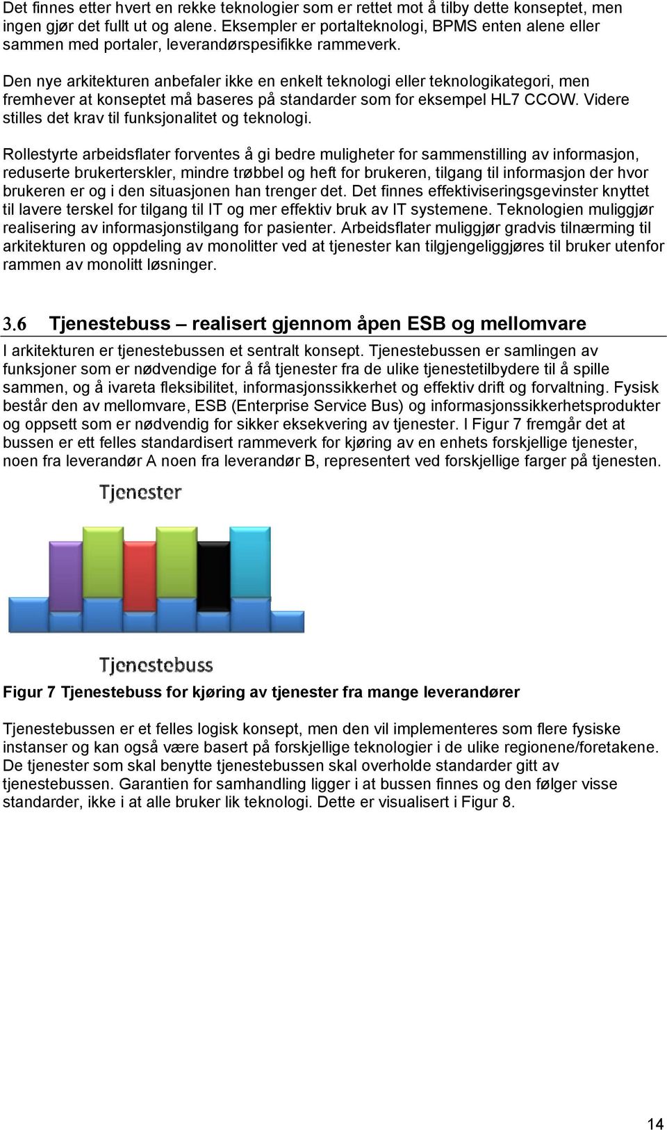 Den nye arkitekturen anbefaler ikke en enkelt teknologi eller teknologikategori, men fremhever at konseptet må baseres på standarder som for eksempel HL7 CCOW.