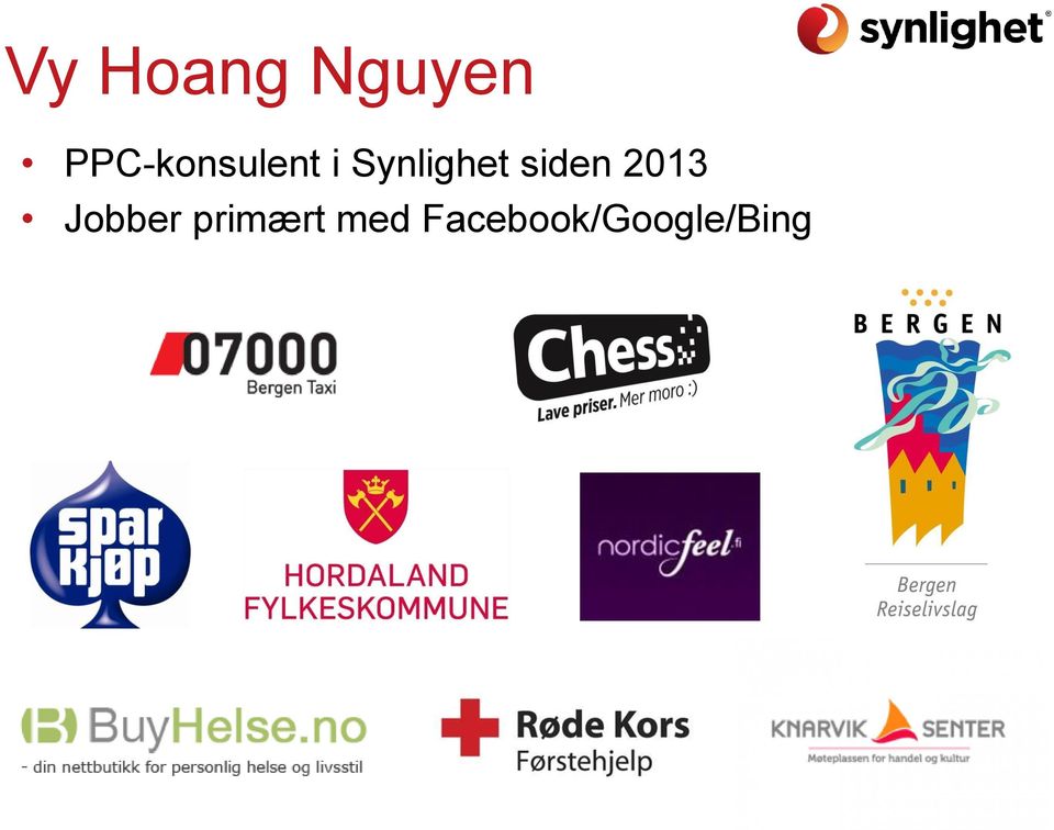 Synlighet siden 2013