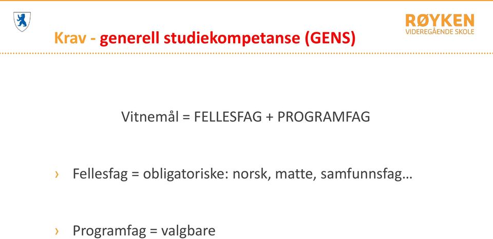 PROGRAMFAG Fellesfag =