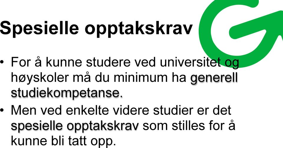 studiekompetanse.