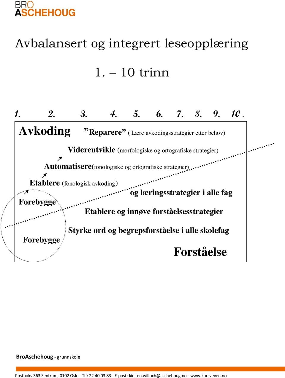 Avkoding Reparere ( Lære avkodingsstrategier etter behov) Videreutvikle (morfologiske og ortografiske