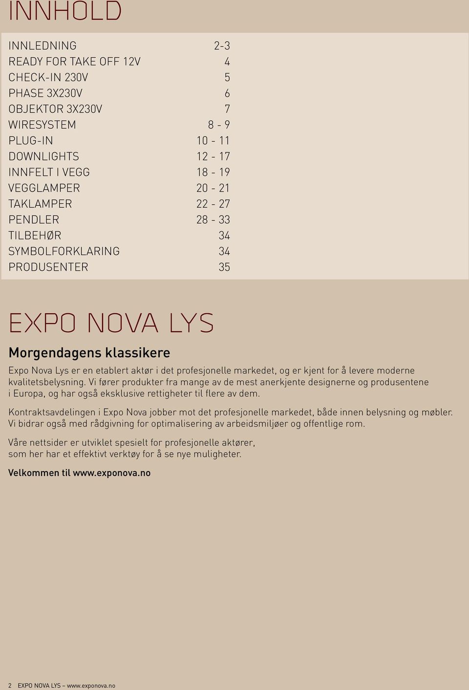 EXPO NOVA LYS * HÅNDBOK. Produktutvalg og installasjonsløsninger - PDF  Gratis nedlasting