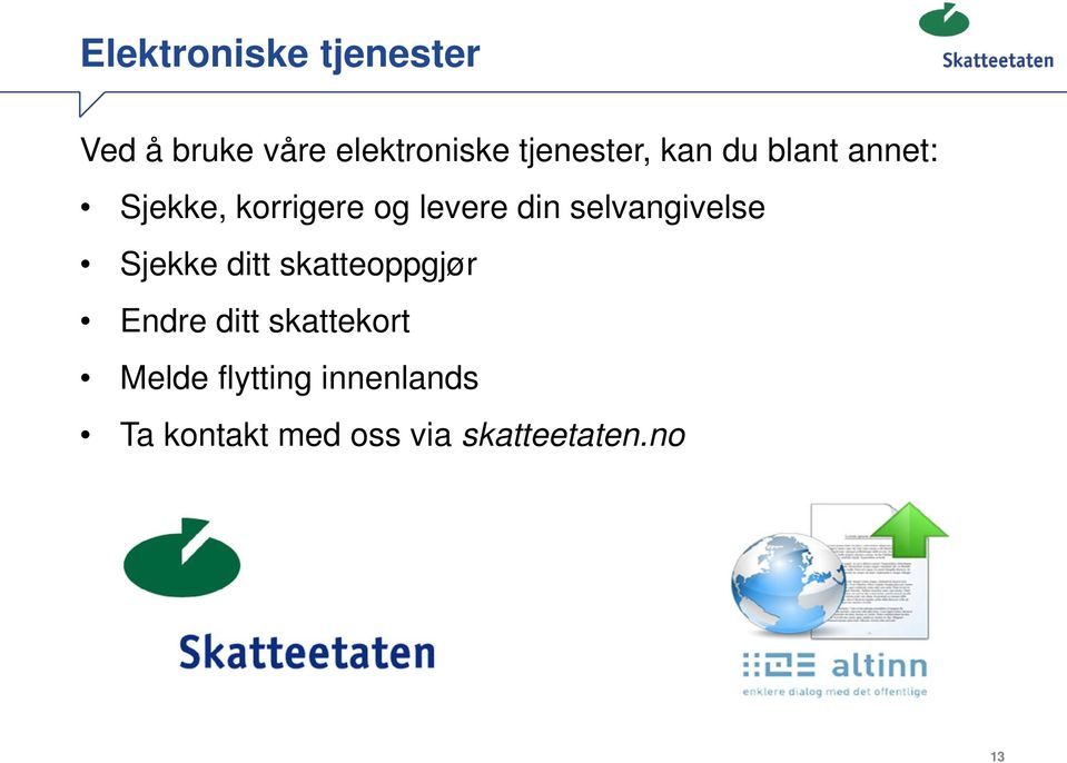 din selvangivelse Sjekke ditt skatteoppgjør Endre ditt