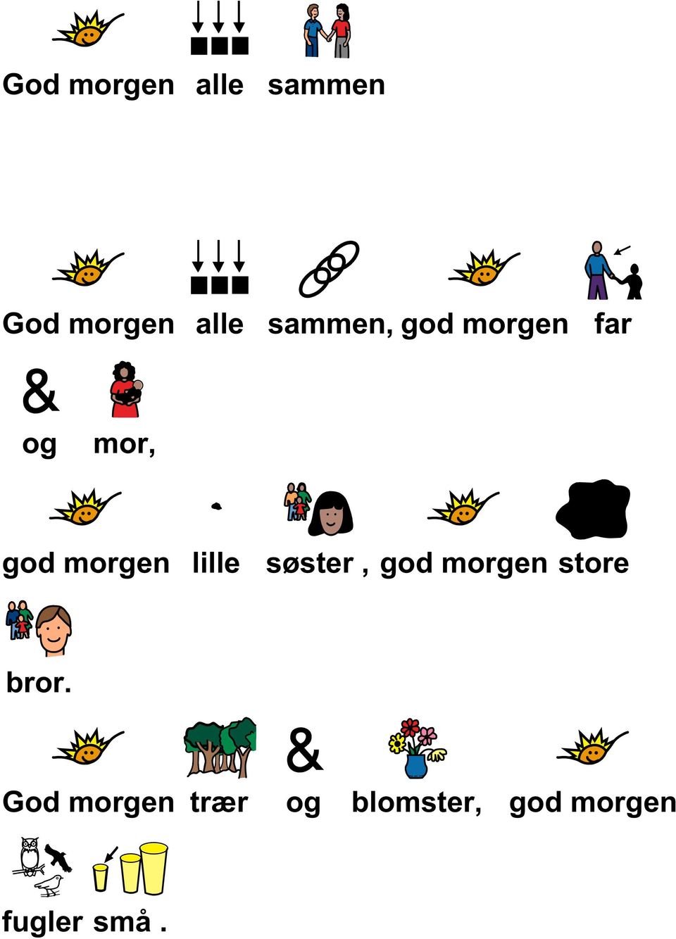 lille søster, god morgen store bror.