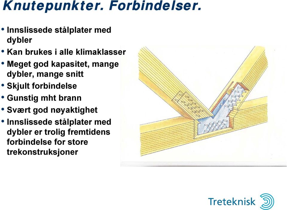 god kapasitet, mange dybler, mange snitt Skjult forbindelse Gunstig mht