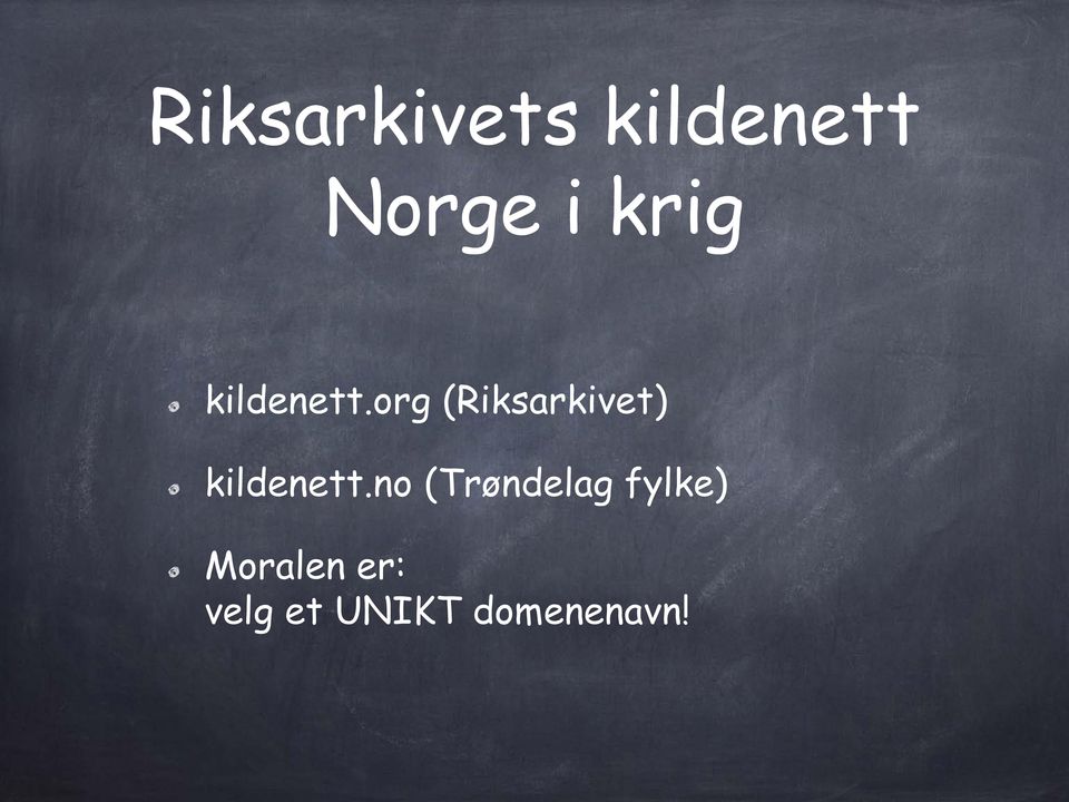 org (Riksarkivet) kildenett.