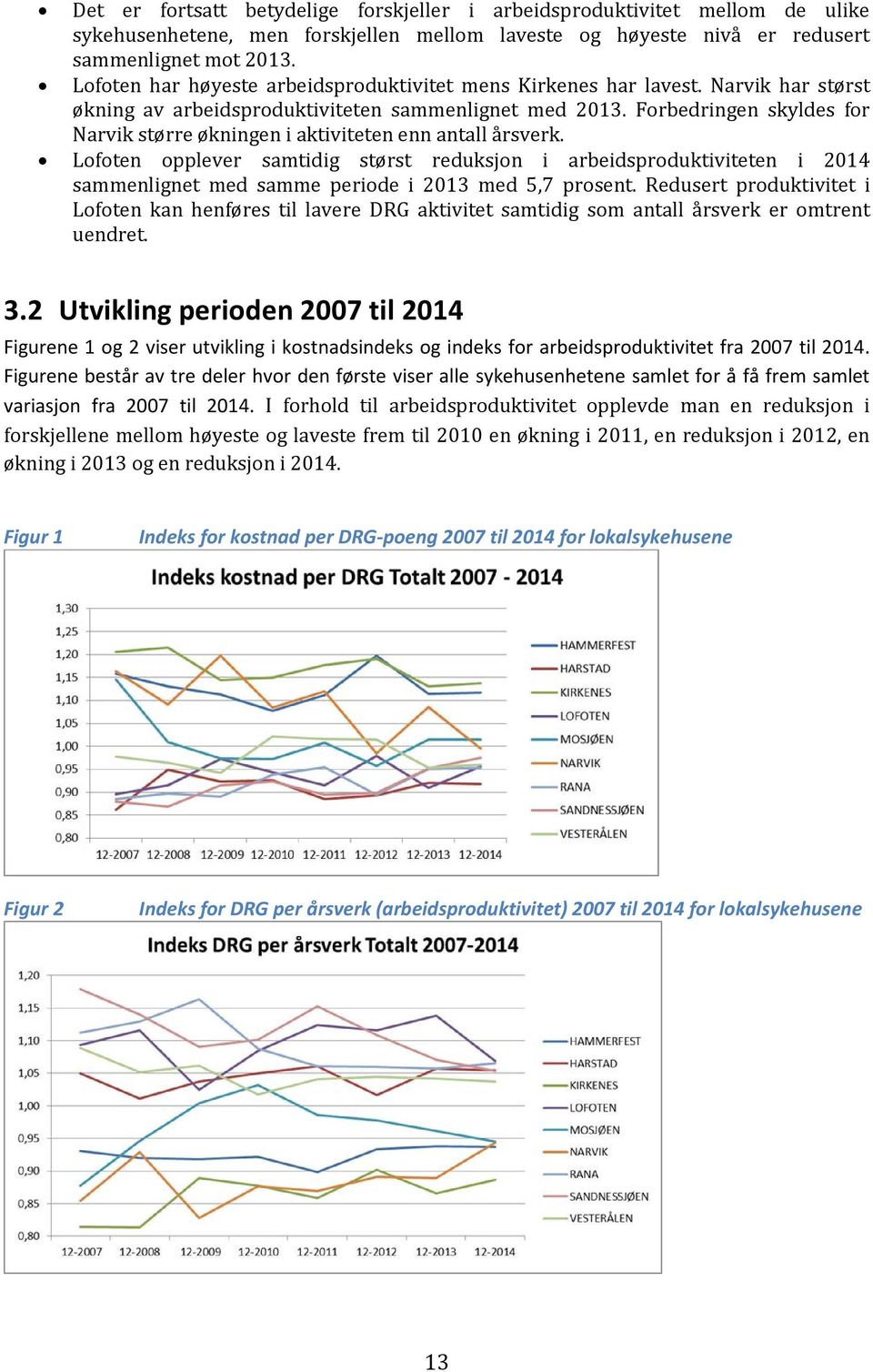 Forbedringen skyldes for Narvik større økningen i aktiviteten enn antall årsverk.