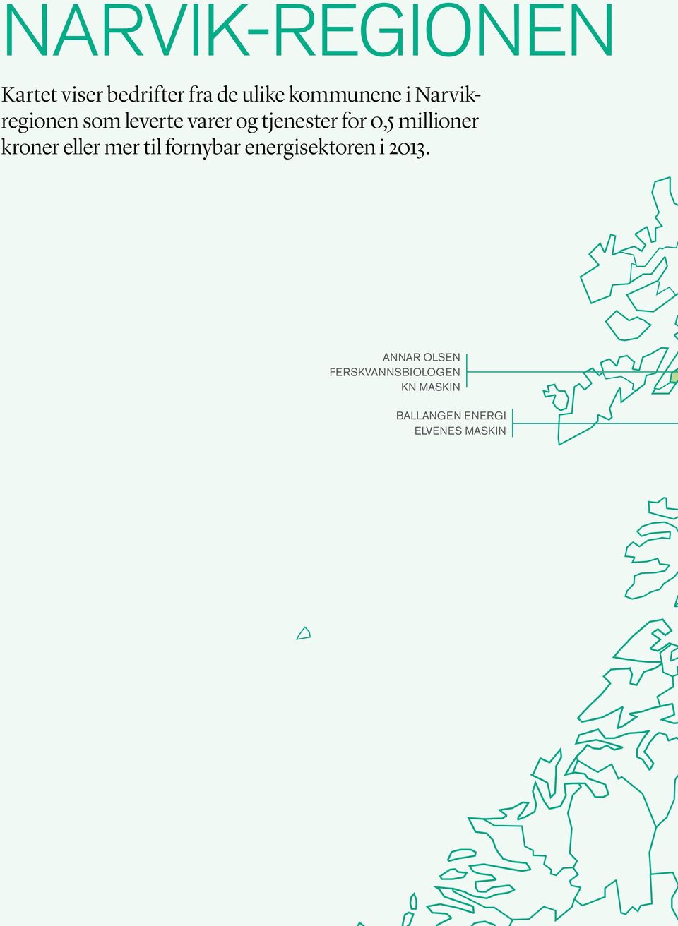 kroner eller mer til fornybar energisektoren i 2013.