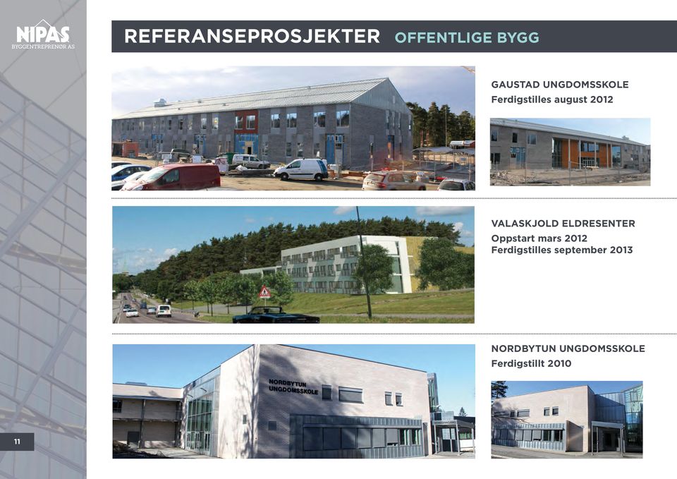 ELDRESENTER Oppstart mars 2012 Ferdigstilles