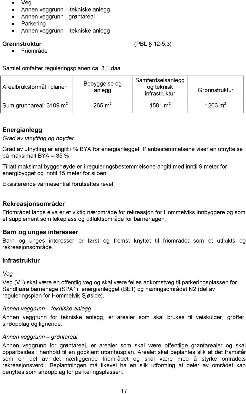 Grad av utnytting er angitt i % BYA for energianlegget.