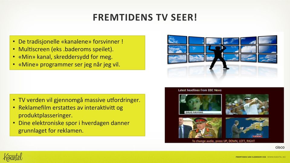 «Mine» programmer ser jeg når jeg vil. TV verden vil gjennomgå massive ueordringer.