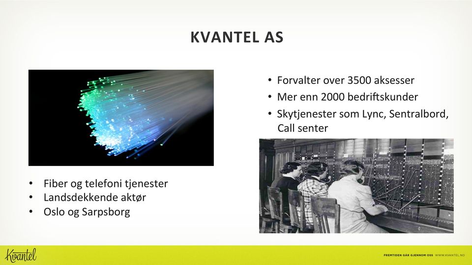 Lync, Sentralbord, Call senter Fiber og