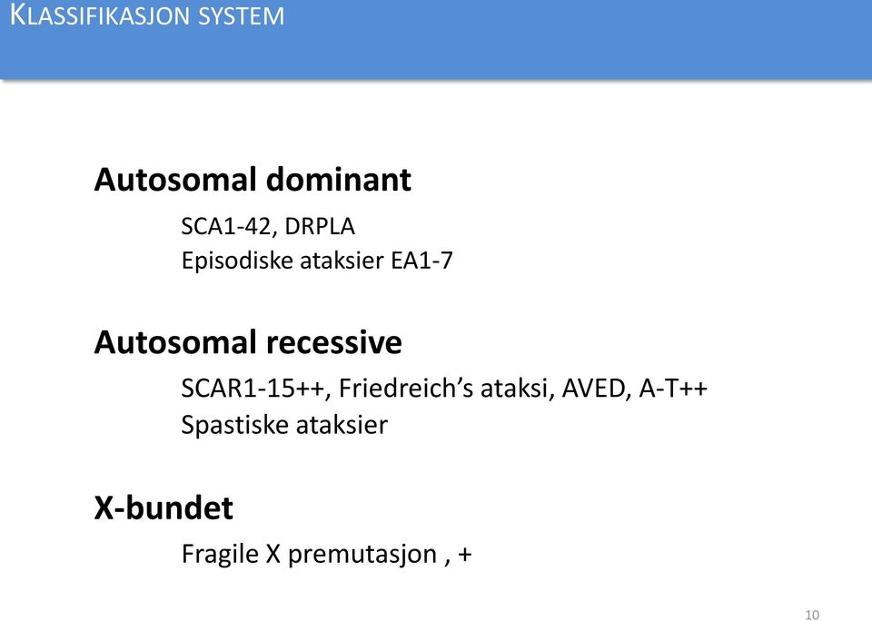 recessive X-bundet SCAR1-15++, Friedreich s